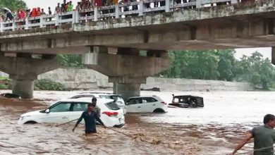 Photo of اچانک آیا سیلاب، تنکے کی طرح بہہ گئیں 13 کاریں