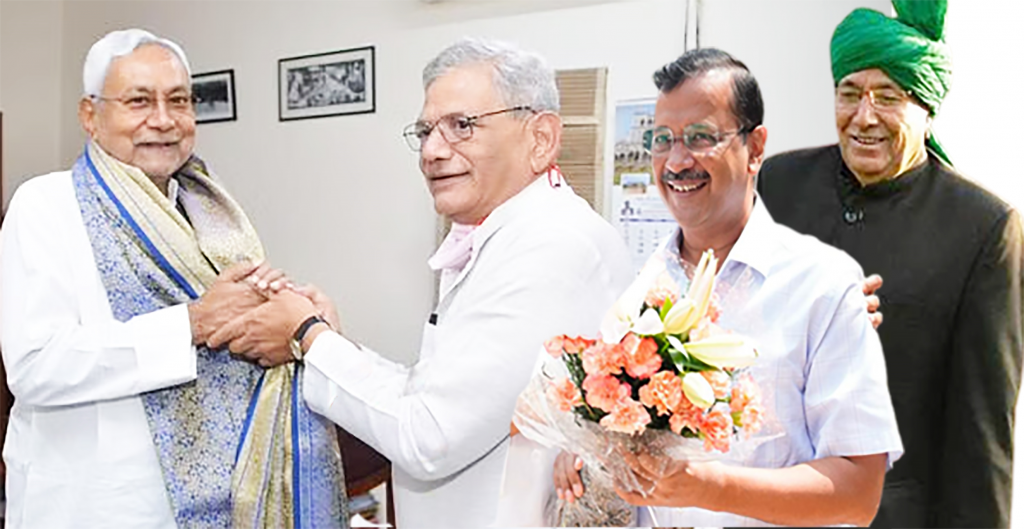 Nitish Reach Delhi to meet opposition leaders