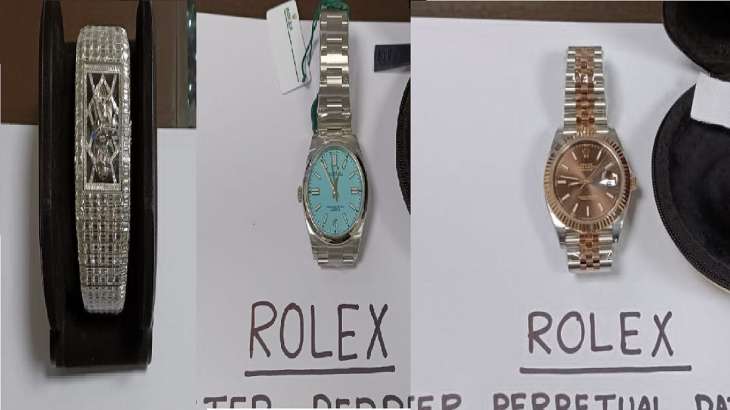 rolex watches seized at IGI airport