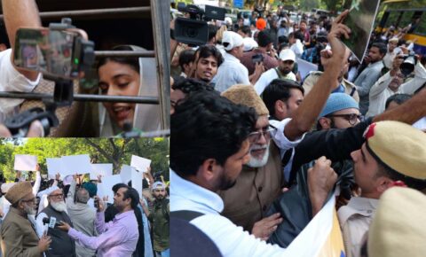 مساجد کونشانہ بنائے جانے کے خلاف جنتر منتر پراحتجاج