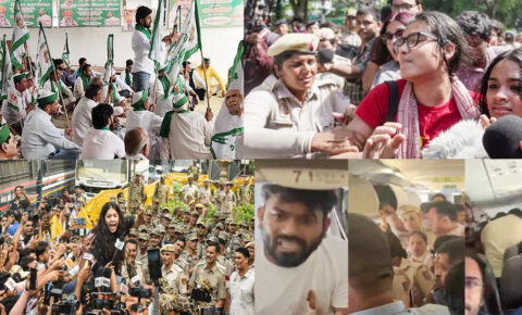 جنترمنتر نہیں پہنچ پائے مظاہرین،4ہزار سے زائد افراد حراست میں