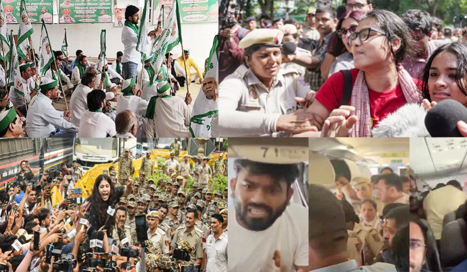 جنترمنتر نہیں پہنچ پائے مظاہرین،4ہزار سے زائد افراد حراست میں